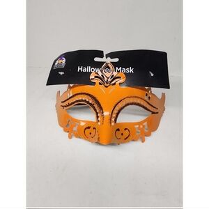 Masquerade Mask Venetian/Party/Mardi Gras/Halloween Costume - Orange/Black - NEW